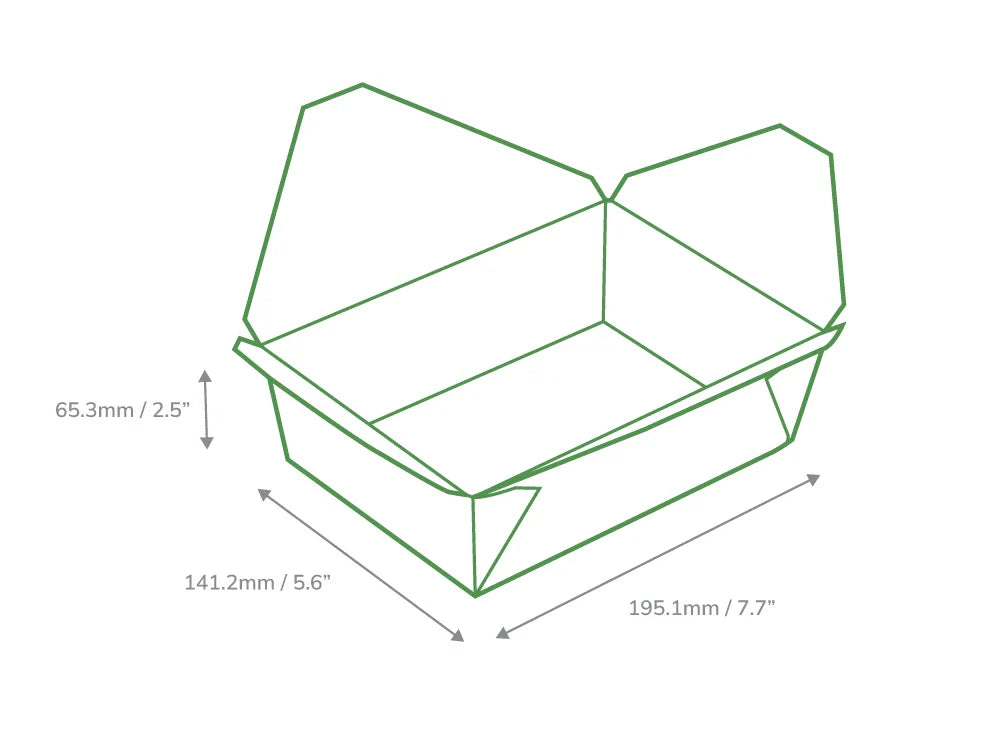 Extra Large #3 Kraft Folded Board Food Box - Case of 180