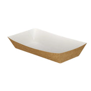 Medium Kraft Folded Board Food Tray - Case of 500