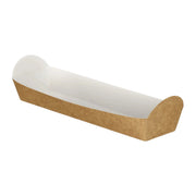 Kraft Folded Board Baguette Trays - Case of 500