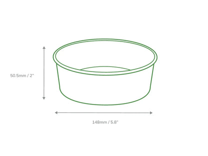 500ml Round Kraft Deli Bowls - Case of 300