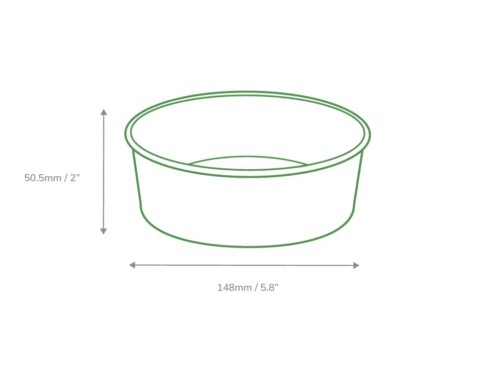 500ml Round Kraft Deli Bowls - Case of 300