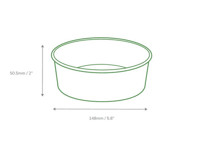 500ml Round Kraft Deli Bowls - Case of 300