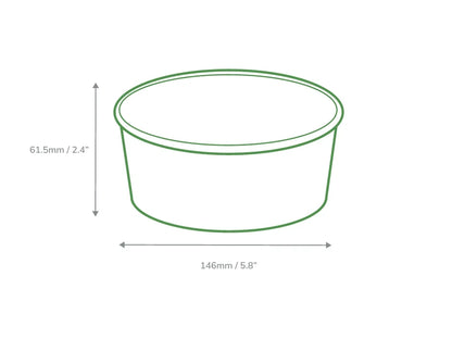 750ml Round Kraft Deli Bowls - Case of 300