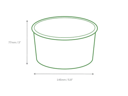 1000ml Round Kraft Deli Bowls - Case of 300