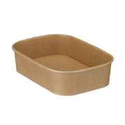 500ml Rectangular Kraft Deli Bowls - Pack of 50