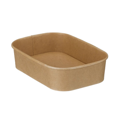 500ml Rectangular Kraft Deli Bowls - Pack of 50