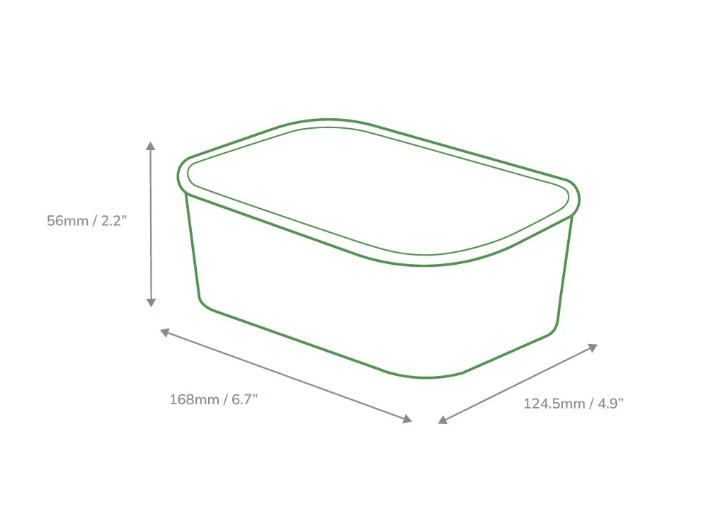 750ml Rectangular Kraft Deli Bowls - Pack of 50