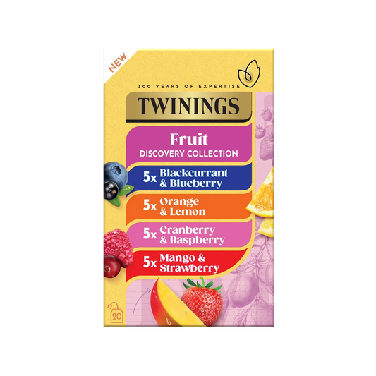 Twinings Fruit Tea Selection Individually Wrapped Envelope Tea Bags – 20 Pack