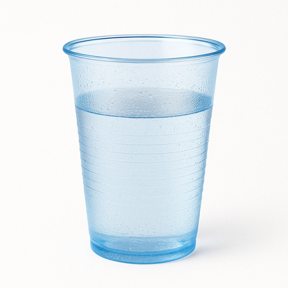 7oz Blue Tint Plastic Disposable Water Cups - Box of 1000