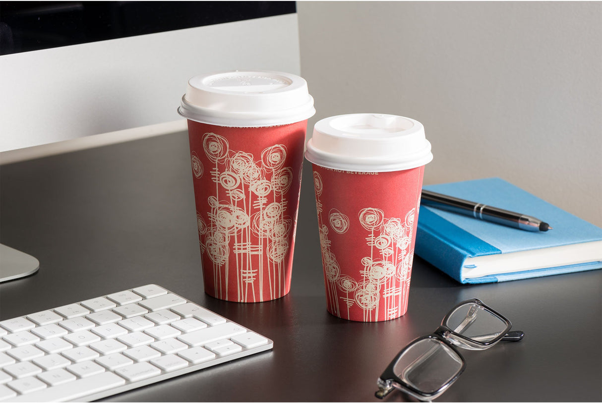 12oz 'Swirl' Paper Vending Machine Cups - 80mm Diameter - (Box of 1000)
