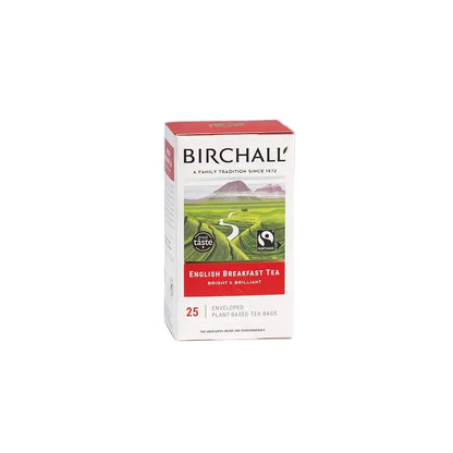 Birchall English Breakfast Individually Wrapped Envelope Tea Bags – 25 Pack