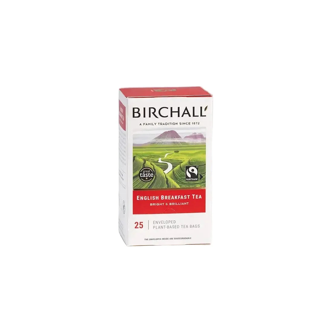 Birchall English Breakfast Individually Wrapped Envelope Tea Bags – 25 Pack