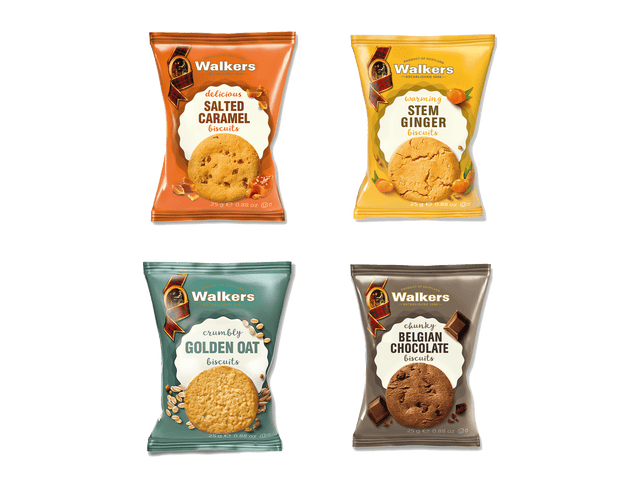 Walkers Individually Wrapped Biscuit Twin Packs - 4 Varieties - 100 Packs of 2 - Vending Superstore