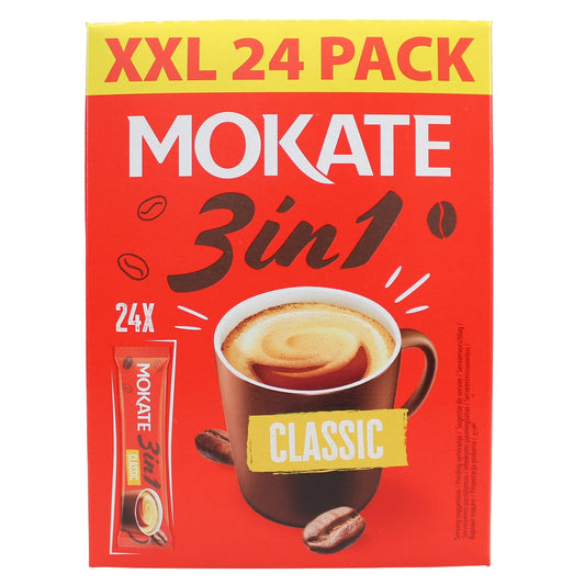 Mokate 3-in-1 Classic Instant Coffee Sachets - Pack of 24