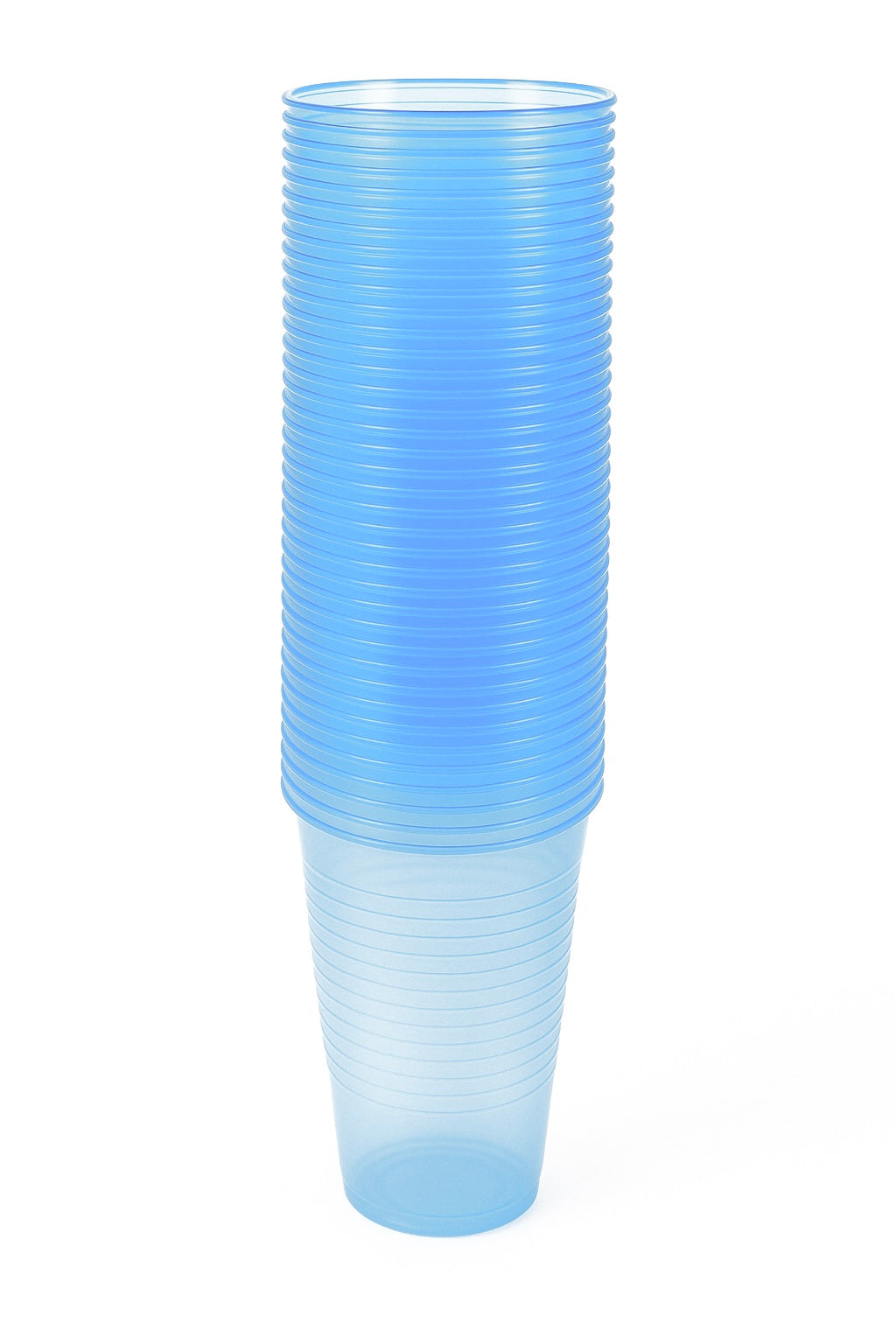 7oz Blue Tint Plastic Disposable Water Cups - Box of 1000