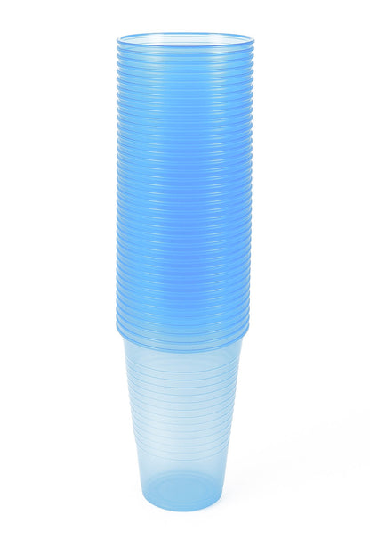 7oz Blue Tint Plastic Disposable Water Cups - Box of 1000