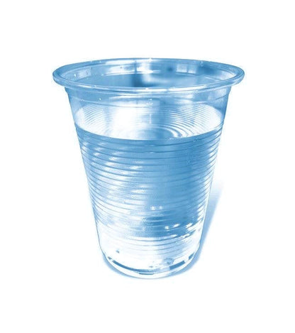 7oz / 180ml Blue Tint Plastic Disposable Water Cups - (Box of 1000)