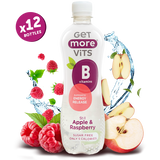 Get More Vits - Vitamin B Still Apple & Raspberry 500ml (12 Pack)