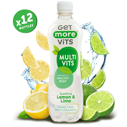 Get More Vits - Multivitamin Sparkling Lemon & Lime 500ml (12 Pack)