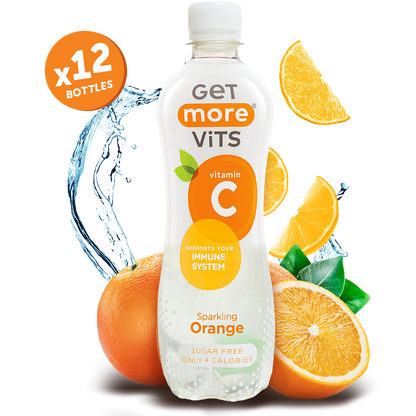 Get More Vits - Vitamin C Sparkling Orange 500ml (12 Pack)