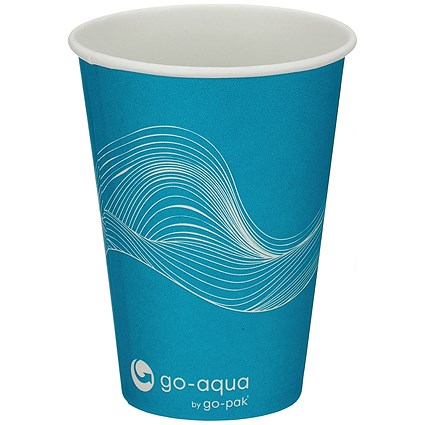 7oz Paper Water Cups - Go-Aqua Single Wall - Box of 1000