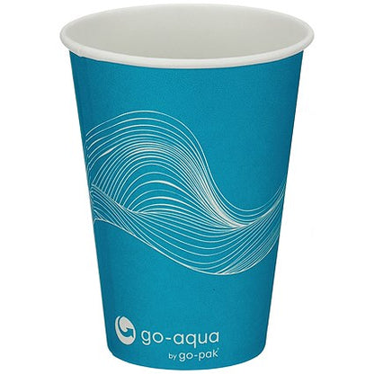 7oz Paper Water Cups - Go-Aqua Single Wall - Box of 1000