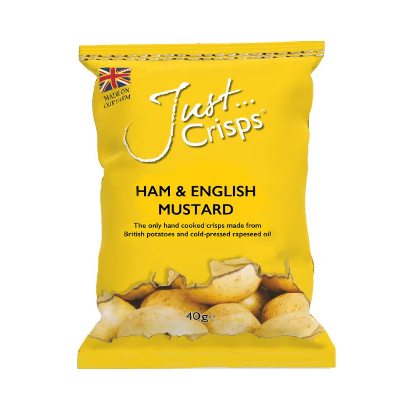 Just Crisps: Ham & English Mustard - 40g (Box of 24)