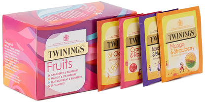 Twinings Tea: Fruit Tea Selection - Individually Wrapped Envelope Tea Bags - (Box of 20)