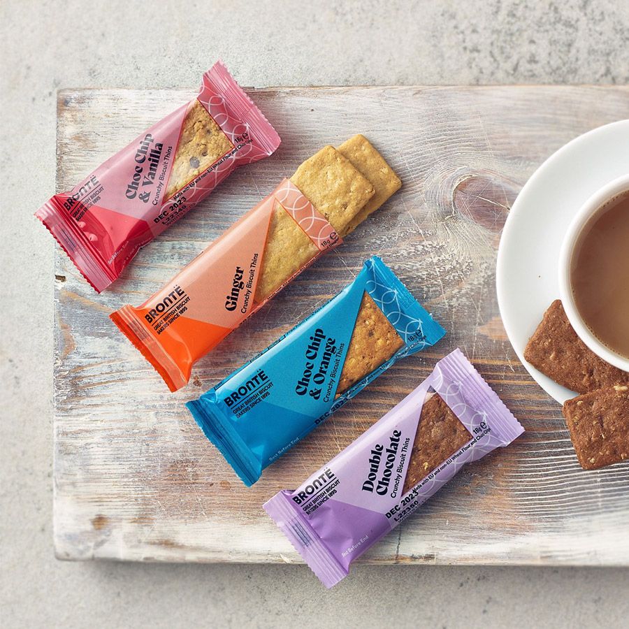 Bronte Thins Individually Wrapped Biscuit Portions - 4 Varieties (Box of 100)