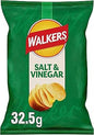 Walkers Crisps: Salt & Vinegar - 32.5g (Box of 32)
