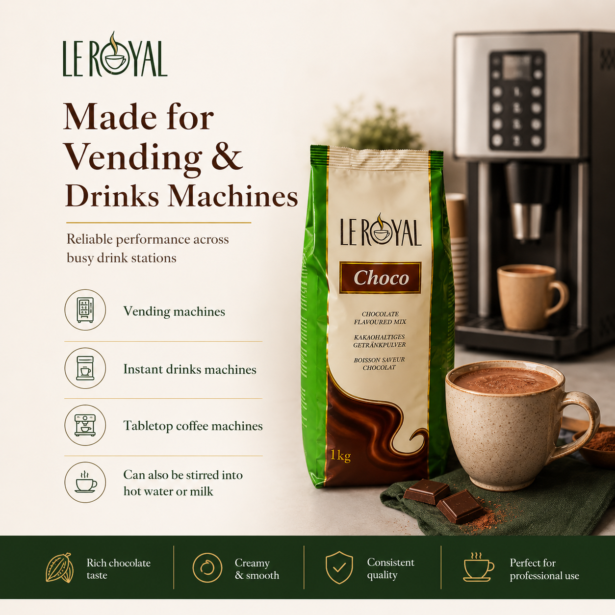 Le Royal Vending Hot Chocolate (Choco Green) - 1kg