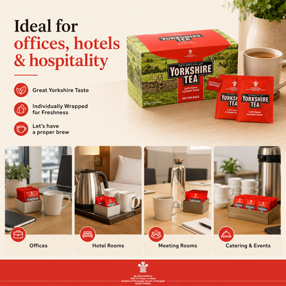 Yorkshire Tea Individually Wrapped Envelope Tea Bags – 200 Pack