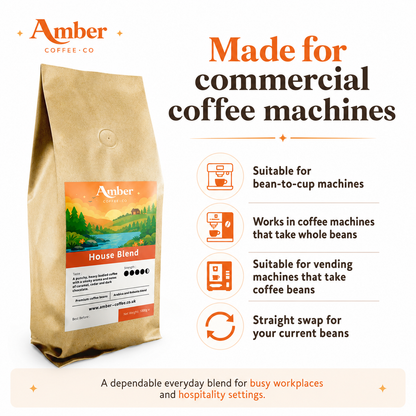 Amber Coffee Co House Blend Coffee Beans - 1kg (Case of 6)