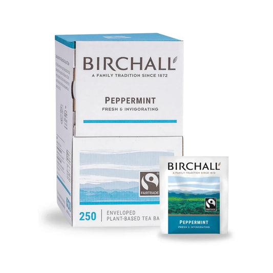 Birchall Peppermint Individually Wrapped Envelope Tea Bags – 250 Pack