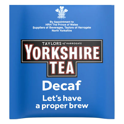 Yorkshire Tea Decaf Individually Wrapped Envelope Tea Bags – 200 Pack