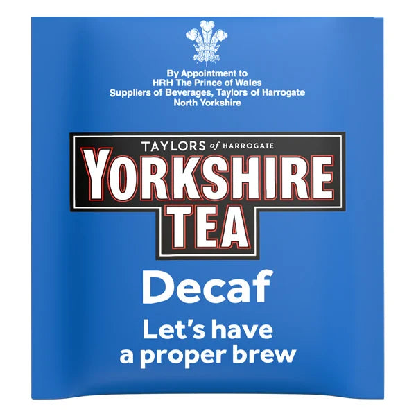 Yorkshire Tea Decaf Individually Wrapped Envelope Tea Bags – 200 Pack