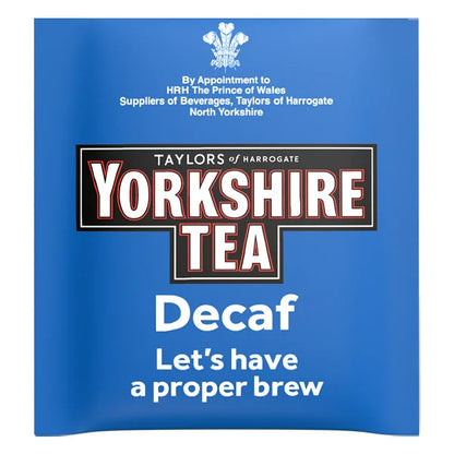 Yorkshire Tea Decaf Individually Wrapped Envelope Tea Bags – 200 Pack