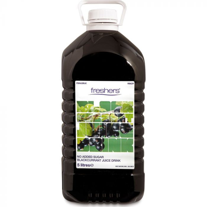 Freshers Blackcurrant Squash - No Added Sugar - 5L