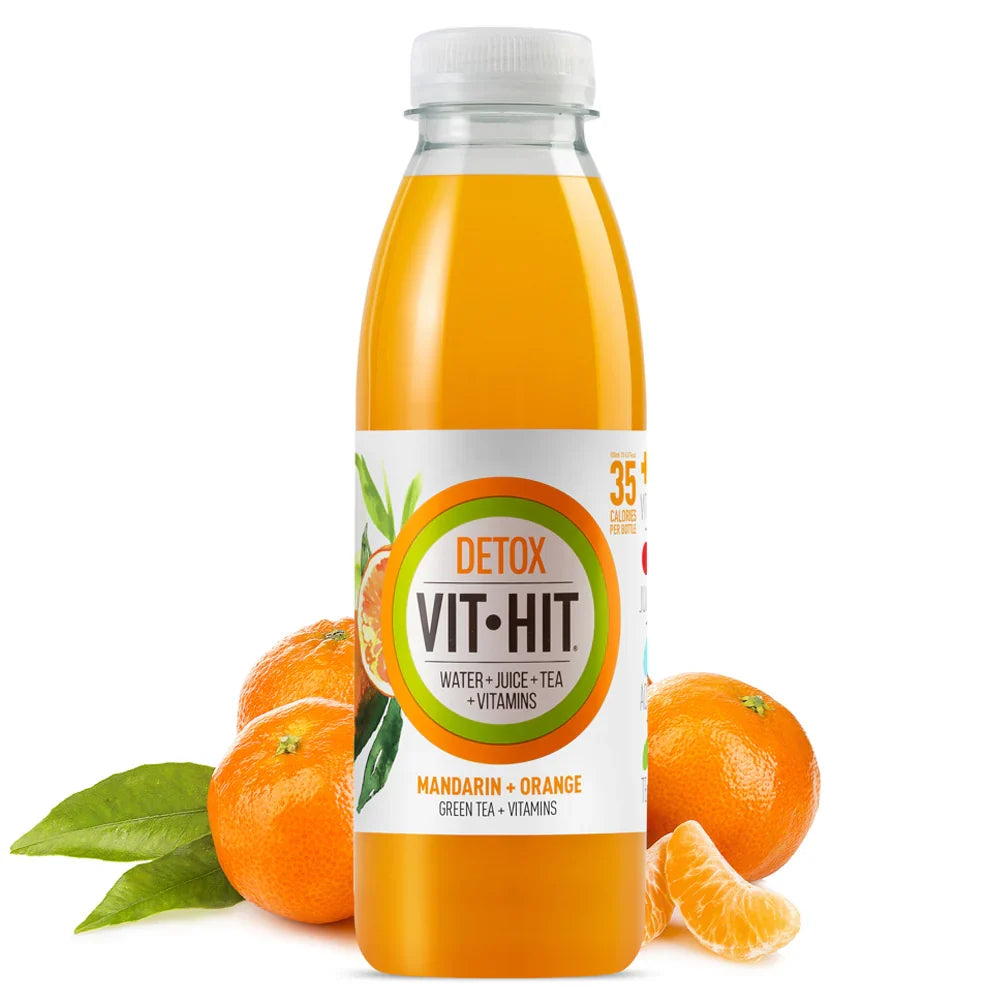 VITHIT Detox Mandarin & Orange - 500ml (Pack of 12)
