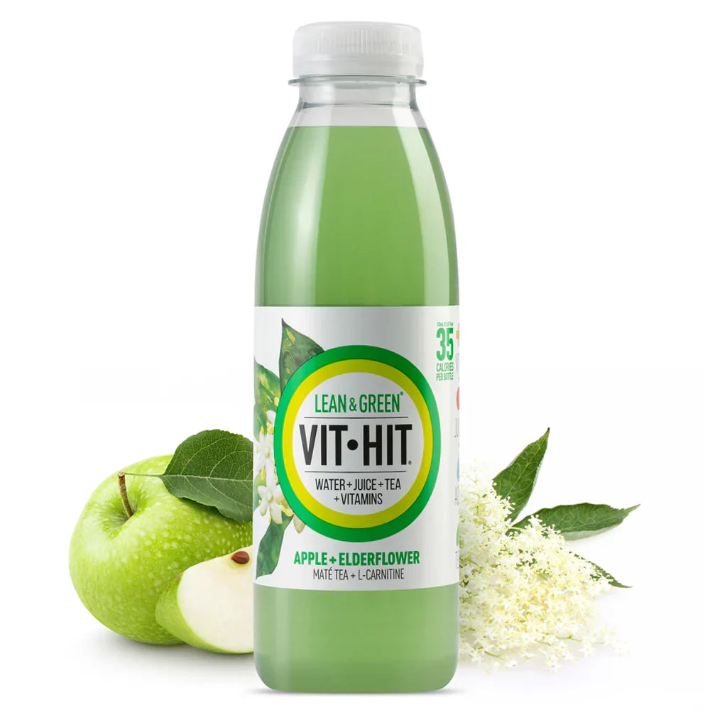 VITHIT Lean & Green Apple & Elderflower - 500ml (Pack of 12)