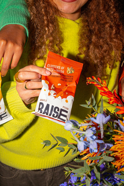 Raise Snacks Maple & Pecan Clusters of Nuts & Seeds - 35g (Pack of 12)