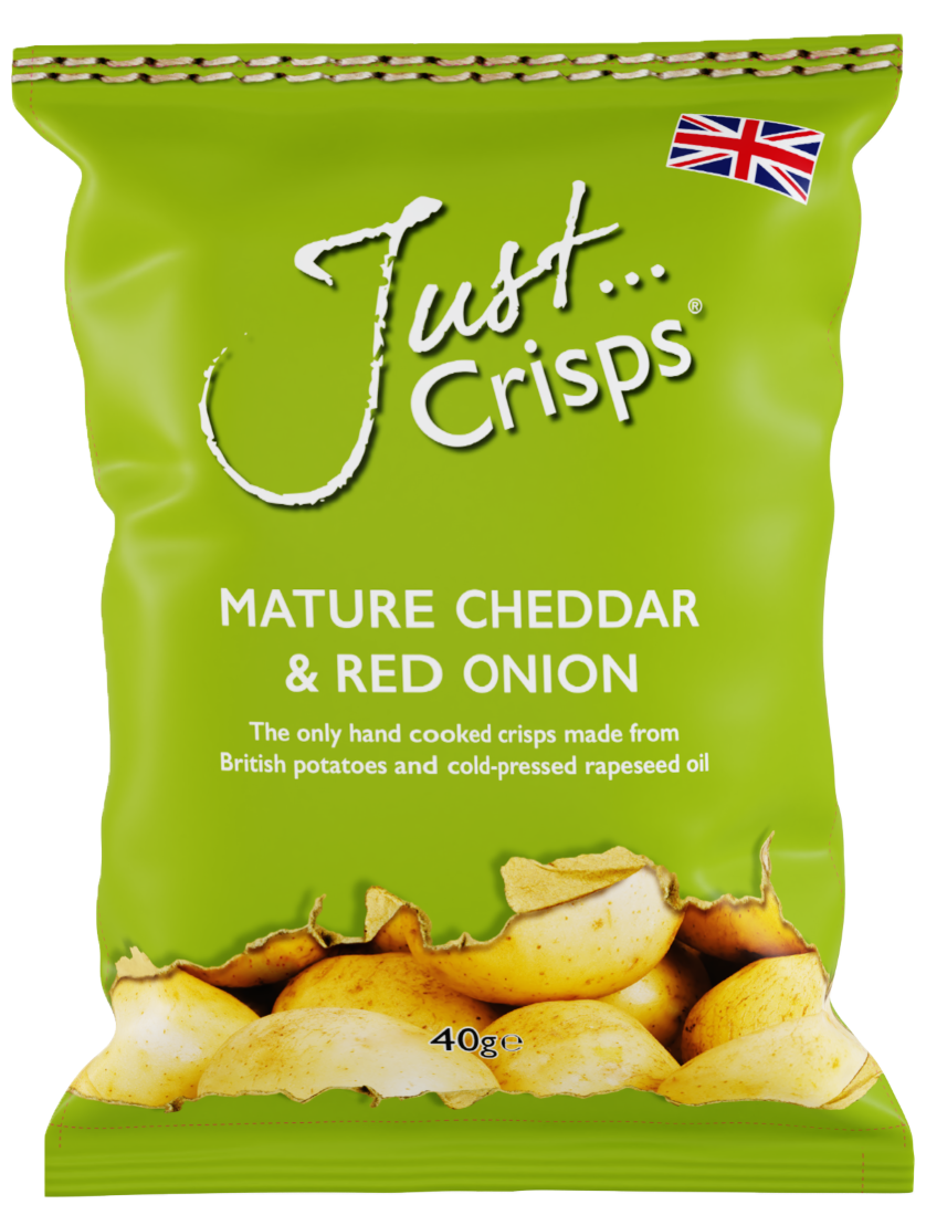 Just Crisps: Mature Cheddar & Red Onion - 40g (Box of 24)