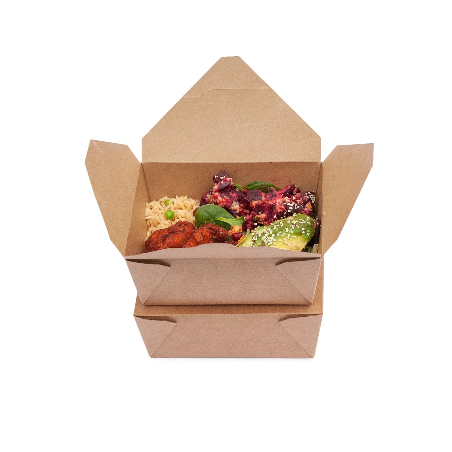 Extra Large #3 Kraft Folded Board Food Box - Case of 180