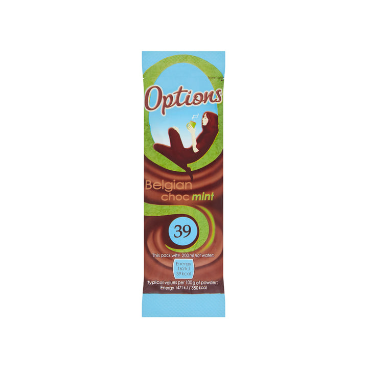 Options Mint Hot Chocolate Sachets – Individual Portions – 30 Pack