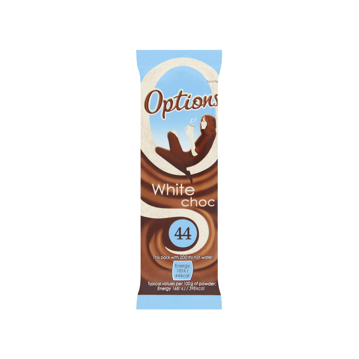Options White Hot Chocolate Sachets – Individual Portions – 30 Pack