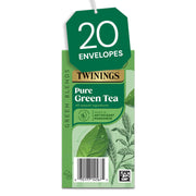 Twinings Pure Green Tea Individually Wrapped Envelope Tea Bags – 20 Pack