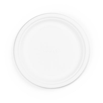 9" Bagasse Biodegradable Strong Paper Plate Round (125 Pack) - Vending Superstore