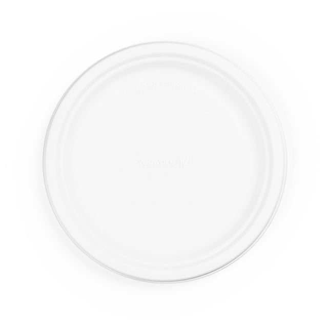 10" Bagasse Biodegradable Strong Paper Plate Round (125 Pack) - Vending Superstore