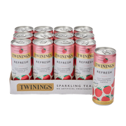 Twinings Refresh Sparkling Tea - Raspberry & Lemon With Hibiscus - 12 x 250ml Cans