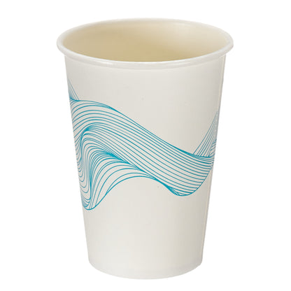 7oz Patterned Single Wall Water Cup – Aqueous Lined, Home Compostable (Box of 1000)